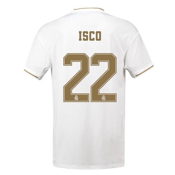 Camiseta Real Madrid NO.22 Isco 1ª Kit 2019 2020 Blanco